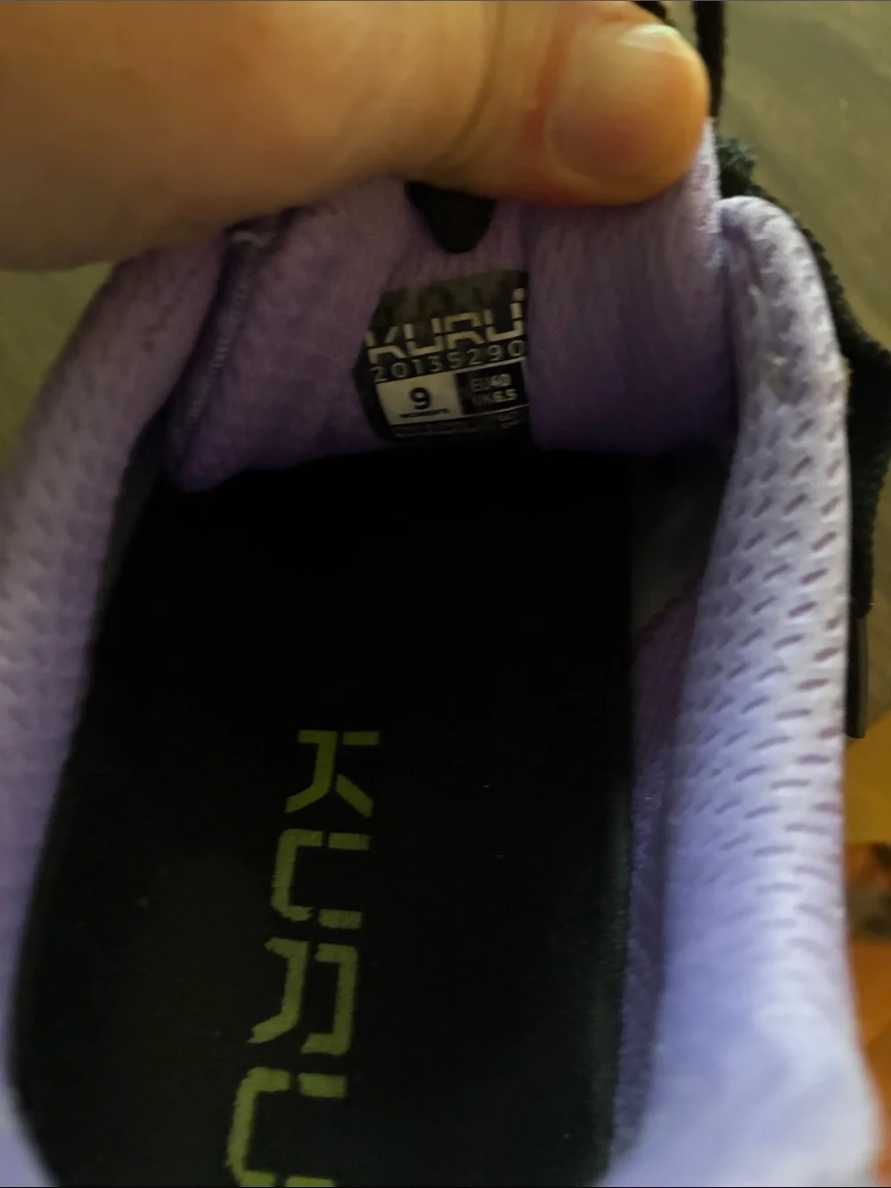KURU Lavender Lace-Up Women's Sneakers with Black Laces